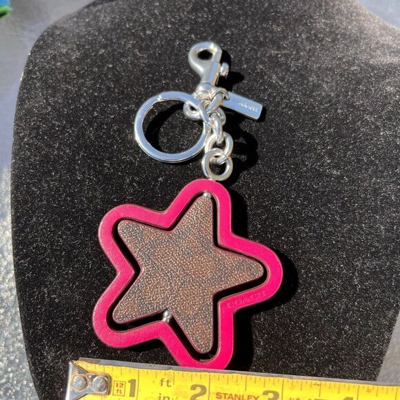 Coach Spinning Star Bag Key Ring Charm - Picture 7 of 13